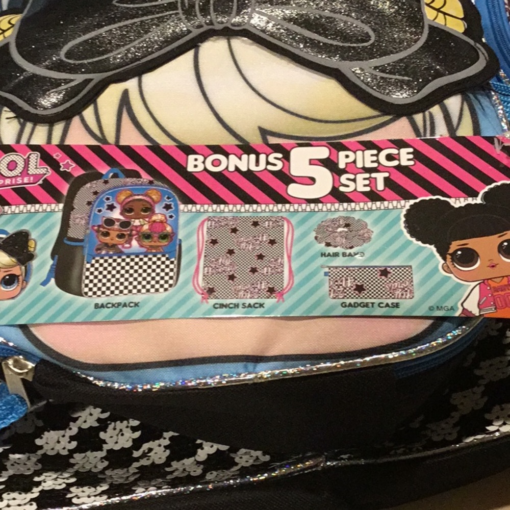 NWT LoL5 piece Set Back pack
